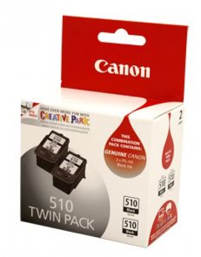 CANON PG-510 BLACK INK CARTRIDGE TWIN PACK 220 PGS EA