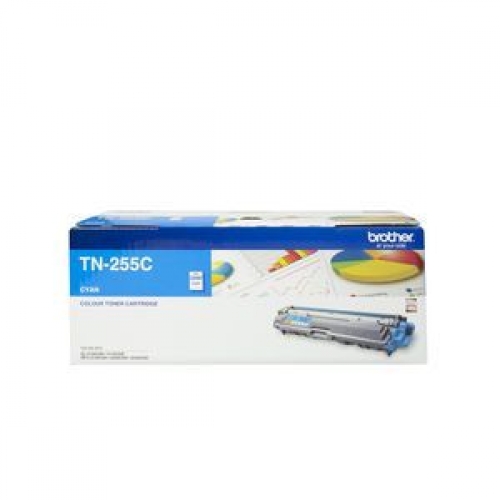 BROTHER TN-255 CYAN TONER CARTRIDGE - 2,200 PAGES