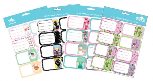 LABELS NAME & SUBJECT ASSORTED GIRLS Pk24