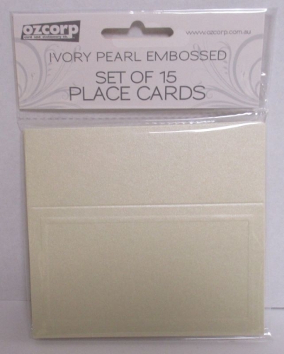 PLACE CARDS IVORY PEARL 15s PC08