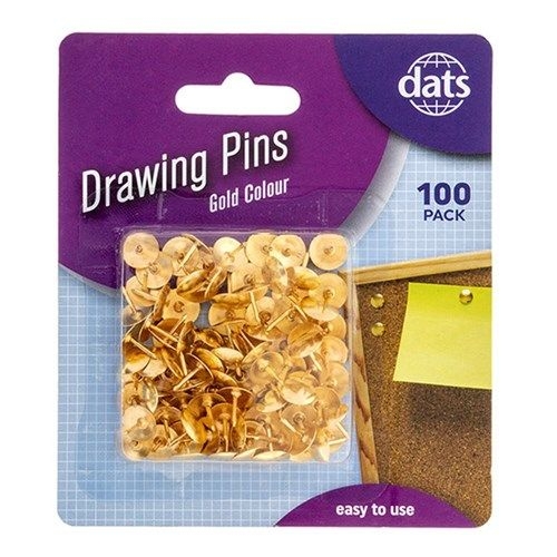 DRAWING PINS DATS GOLD 100s
