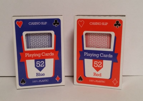 PLAYING CARDS CASINO SLIP W/CASE