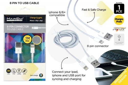 CHARGE & SYNC LIGHTNING CABLE 1M