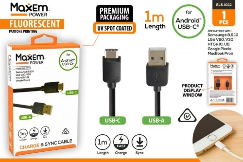 CHARGE & SYNC TYPE-C CABLE 1M