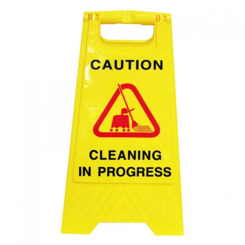 SIGN SAFETY CLEANLINK CLEANING IN PROGRESS YELLOW