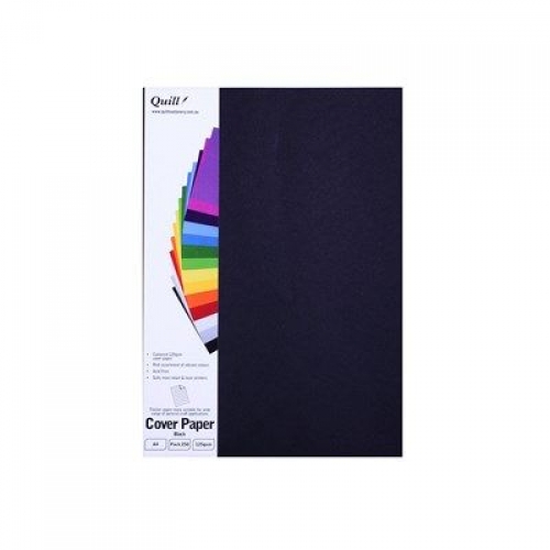 PAPER QUILL A4 125gsm BLACK 250s
