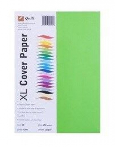 PAPER QUILL A4 125gsm LIME 250s