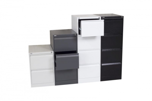 FILING CABINET STEEL 2 DRAWERS GRAPHITE GFCA2