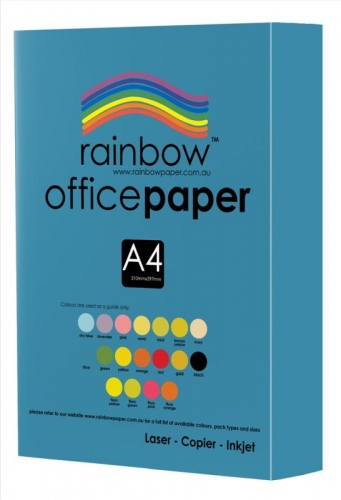 PAPER OFFICE RAINBOW A4 80gsm BLUE 500s