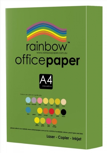 PAPER OFFICE RAINBOW A4 80gsm GREEN 500s