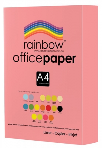 PAPER OFFICE RAINBOW A4 80gsm PINK 500s