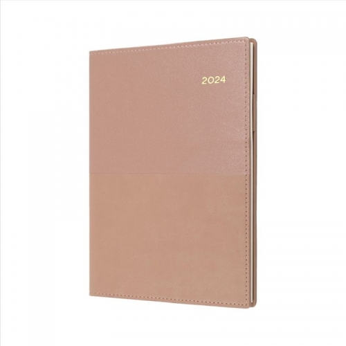 DIARY VANESSA 345 SPIRAL A4 WTV ROSE GOLD