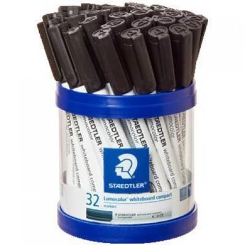 MARKER STAEDTLER WHITEBOARD COMPACT BLACK CUP 32
