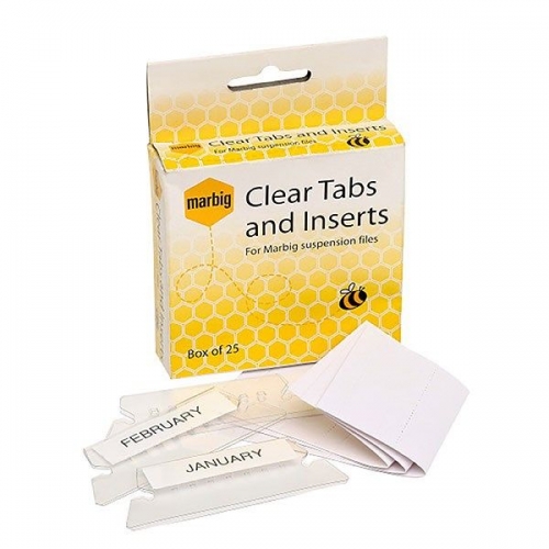 SUSPENSION FILE TABs & INSERTS MARBIG Bx25