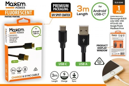CHARGE & SYNC TYPE-C CABLE 3M