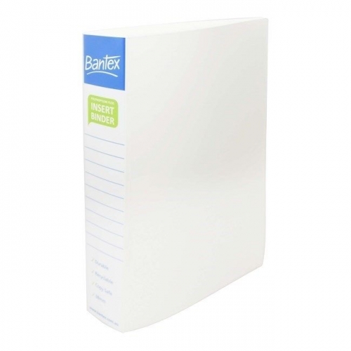 BINDER INSERT POLY A4 2 RING 38mm WHITE