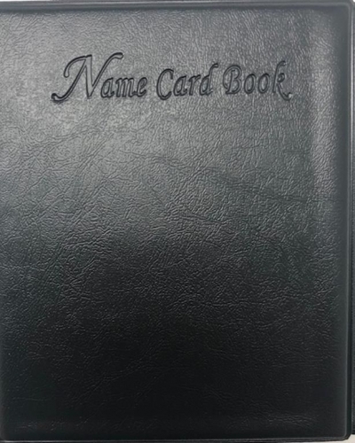 BUSINESS CARD FILE BLACK HOLDS 96
