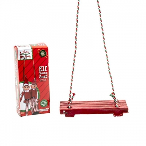 CHRISTMAS ELF BB SWING 13x5cm WITH STRING