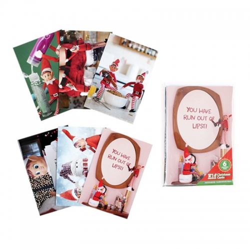 CHRISTMAS CARDS ELVES PACK 6