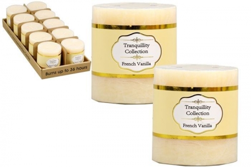 CANDLE SCENTED PILLAR FRENCH VANILLA 7 x7.5cm