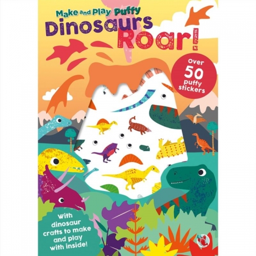ACTIVITY BOOK W/ PUFFY STICKERS - DINOSAURS ROAR