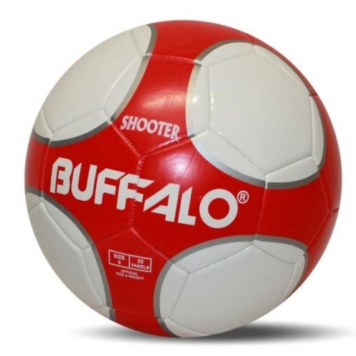 BUFFALO SHOOTER SOCCER BALL SIZE 5 WHITE/RED