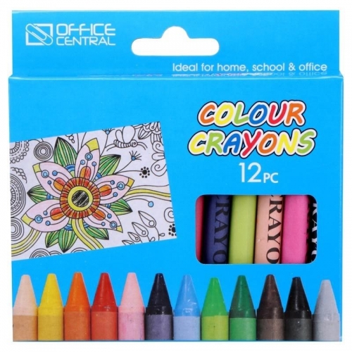 COLOUR CRAYONS PACK 12