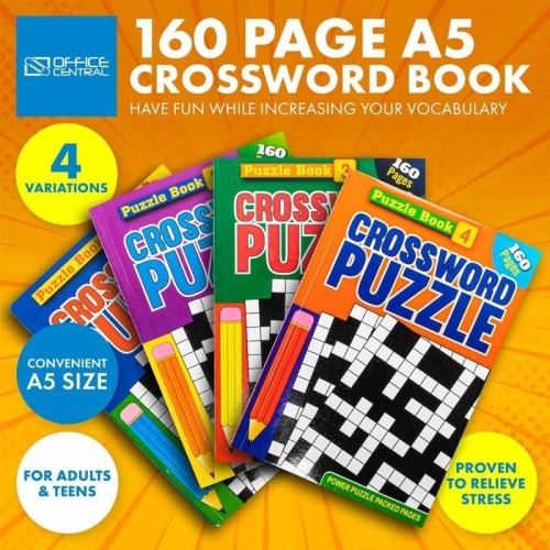 PUZZLE BOOK - CROSSWORD A5 160pg