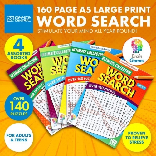 PUZZLE BOOK - LARGE PRINT WORD SEARCH A5 160pg