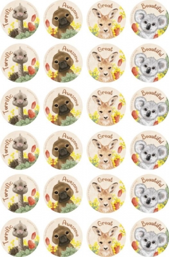STICKERS SCENTED AUS FLORA & FAUNA SS1122 72s