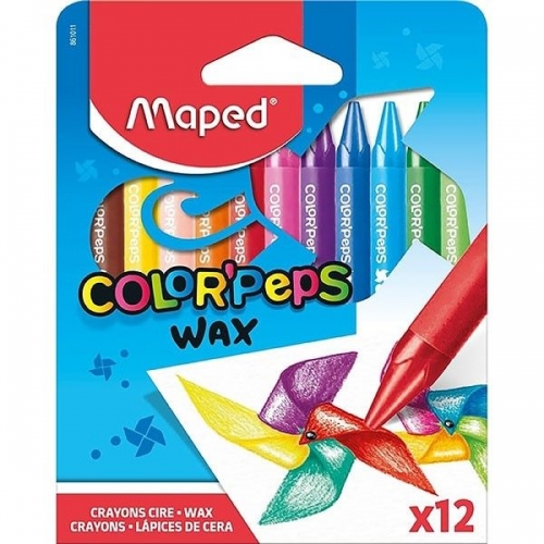 CRAYONS MAPED COLOR PEPS WAX ASSORTED 12s
