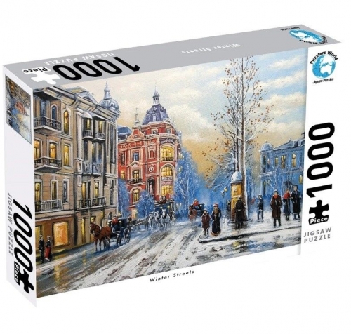 JIGSAW PUZZLERS WORLD - WINTER STREETS 1000pce