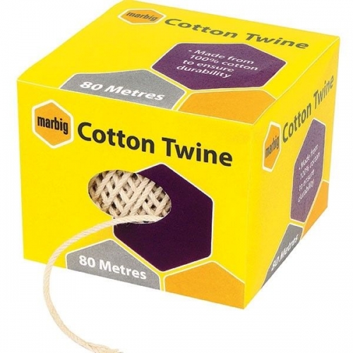 MARBIG TWINE COTTON 80M ROLL NATURAL