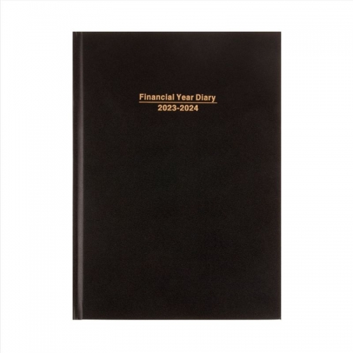DIARY DATS F/YEAR A5 1 DAY/PAGE HARD COVER PVC BLACK
