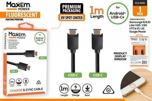 USB-C to USB-C Charge & Sync Cable 1m
