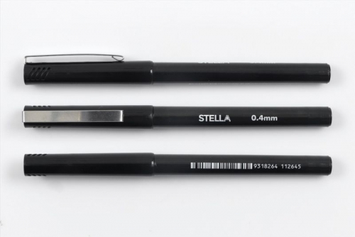 MARKER STELLA FINELINER 0.4mm BLACK LOOSE