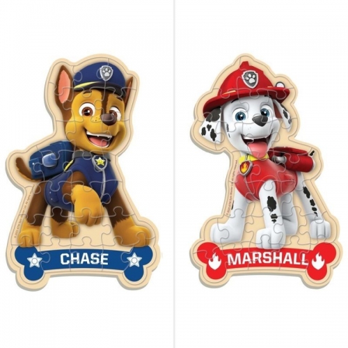 WOODEN PUZZLE - PAW PATROL CHARACTER (2 ASSTD) 25pce