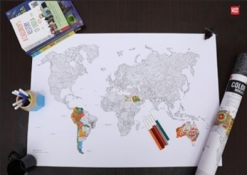 COLOURING WORLD MAP IN TUBE