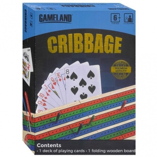 CRIBBAGE 3 TRACK BOXED W/CARDS