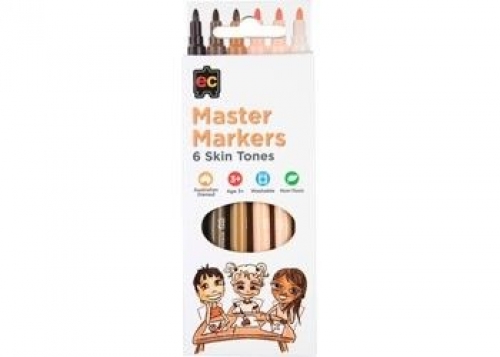 SKIN TONE MARKERS ASSORTED PKT 6