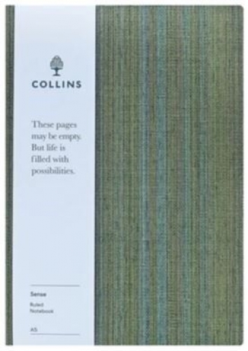 NOTE BOOK COLLINS SENSE B6 RULED GREEN