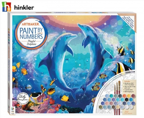 PAINT BY NUMBERS - PLAYFUL DOLPHINS 50x40cm