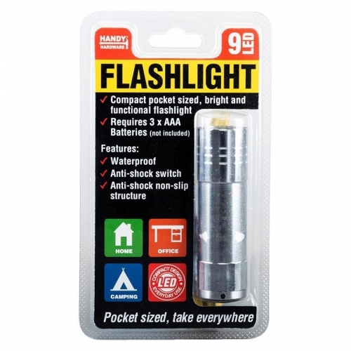 9 LED COMPACT FLASH LIGHT POCKET SIZE