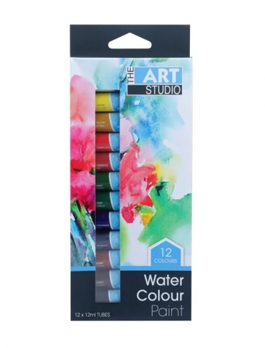 PAINTS WATER COLOUR 12mL ASSORTED 12s