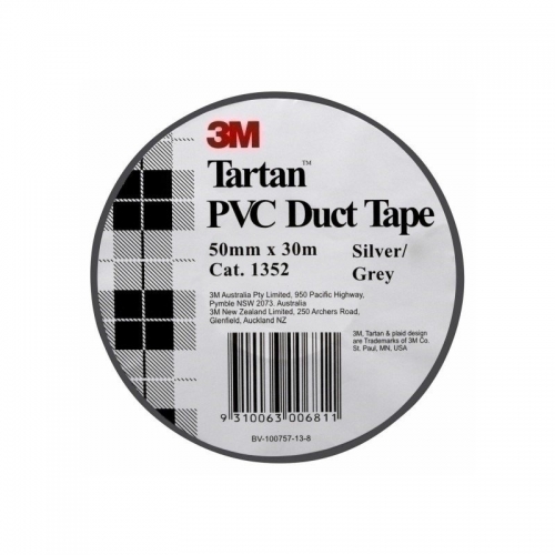 3M TARTAN PVC DUCT TAPE GREY 50mmX30m ROLL