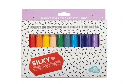 SPENCIL SILKY CRAYONS PACK of 12 VIBRANT COLOURS