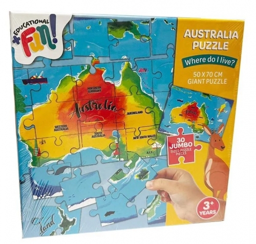 AUSTRALIA JUMBO PUZZLE - WHERE DO I LIVE? 30pce